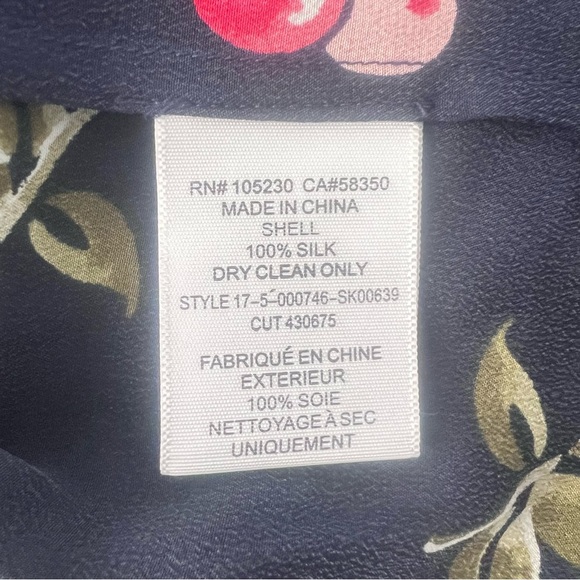 Joie Almudena 100% Silk Wrap Cherry Print Midi Skirt Size S - Picture 10 of 10